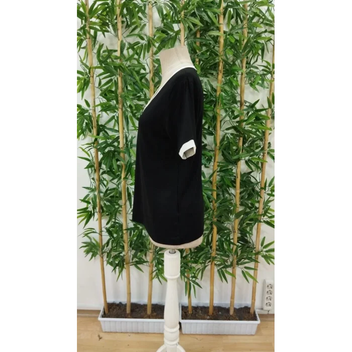 Kadın Kısa Kollu V Yakalı Viskon Bluz