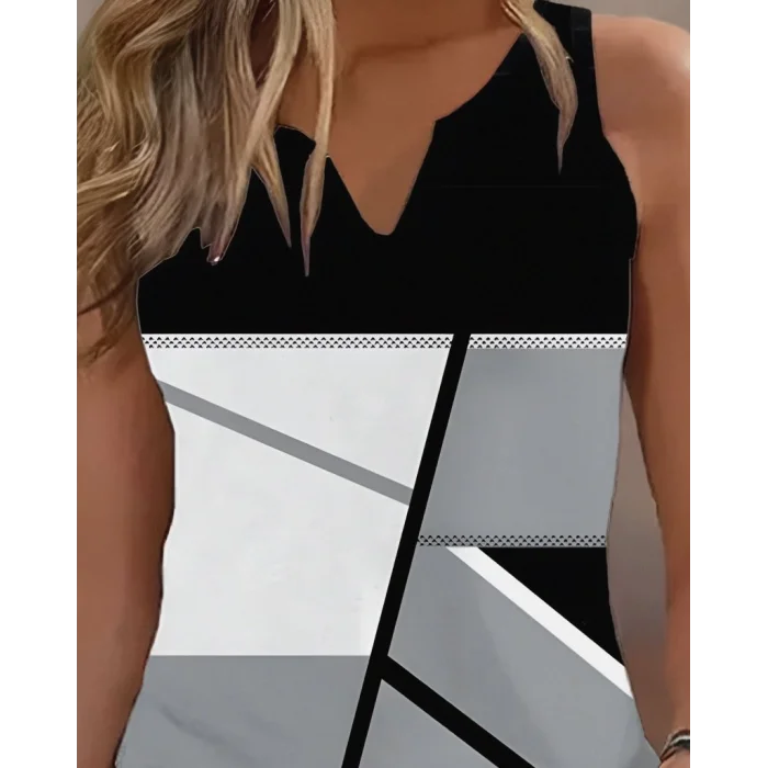 Kadın Kolsuz V Yaka Mikro Bluz