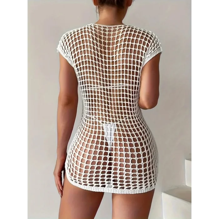 Kadın Kruvaze Detay Ajurlu Triko Pareo