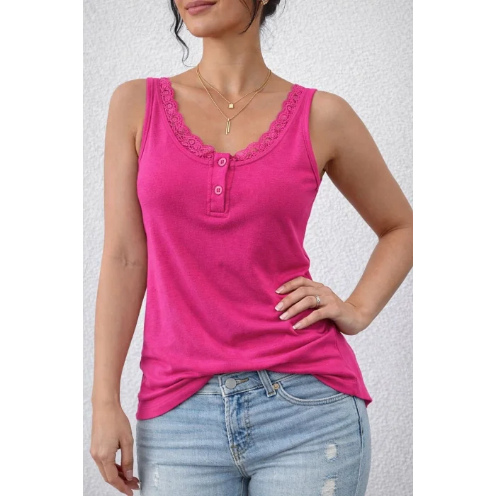 Kadın Omuz Askılı Dantel Güpür Detay Bluz