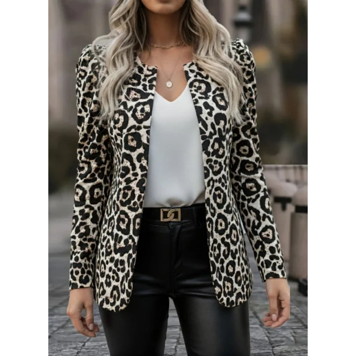 Kadın Uzun Kollu Alın Omuz önü Açık şardonlu Dalgıç Ceket