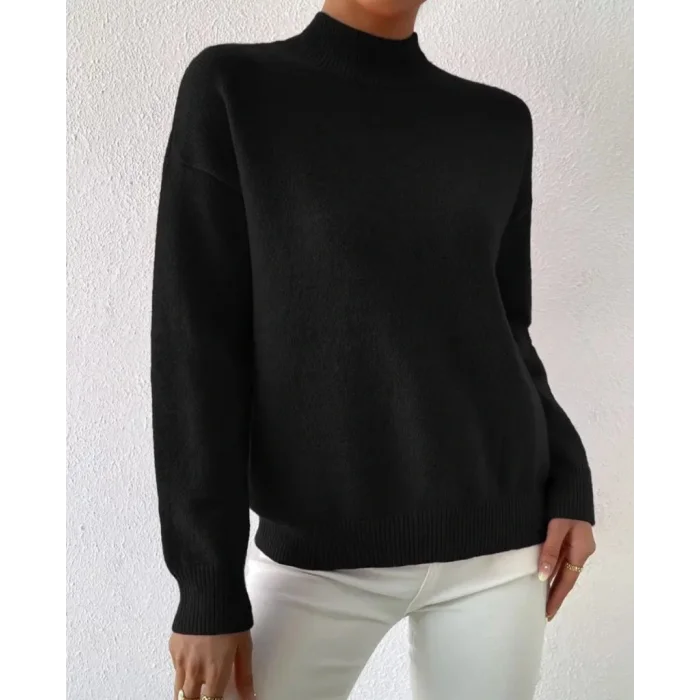 Kadın Uzun Kollu Balıkçı Yaka Triko Bluz