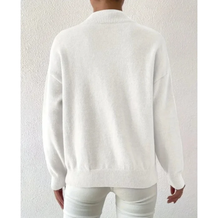 Kadın Uzun Kollu Balıkçı Yaka Triko Bluz