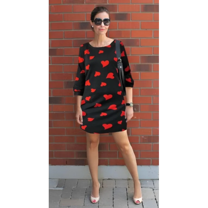 Kadın Uzun Kollu Bisiklet Yaka Dalgıç Mini Boy Elbise