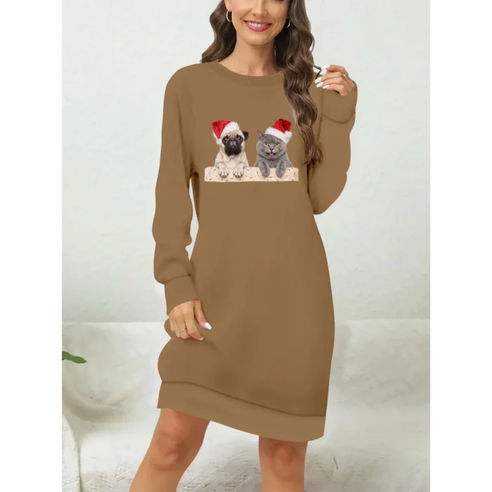 Kadın Uzun Kollu Bisiklet Yaka Desenli Viskon Iki Iplik Bluz