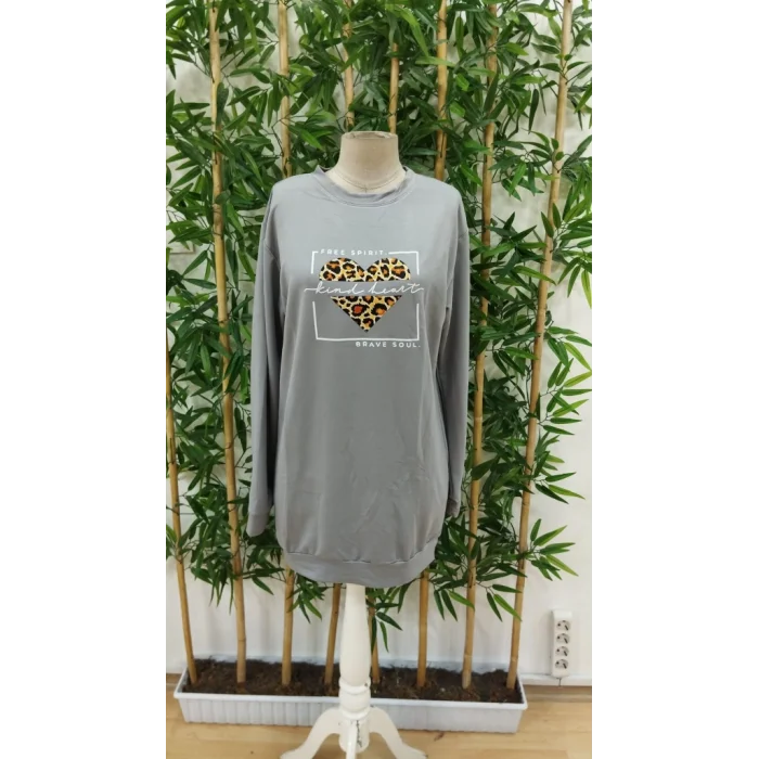 Kadın Uzun Kollu Bisiklet Yaka Desenli Viskon Iki Iplik Bluz