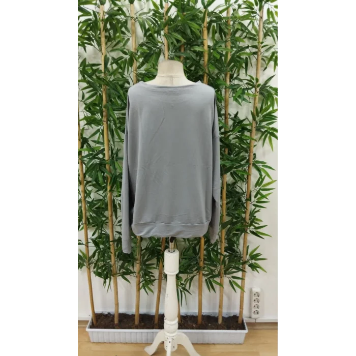 Kadın Uzun Kollu Bisiklet Yaka Desenli Viskon Iki Iplik Bluz