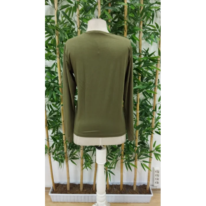 Kadın Uzun Kollu Bisiklet Yaka Kurukafa Desenli Viskon Bluz