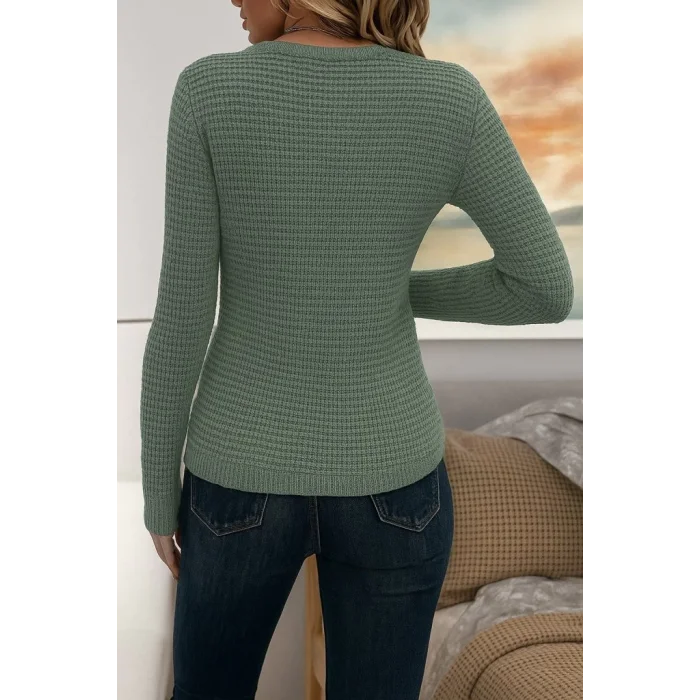 Kadın Uzun Kollu Bisiklet Yaka Triko Kazak