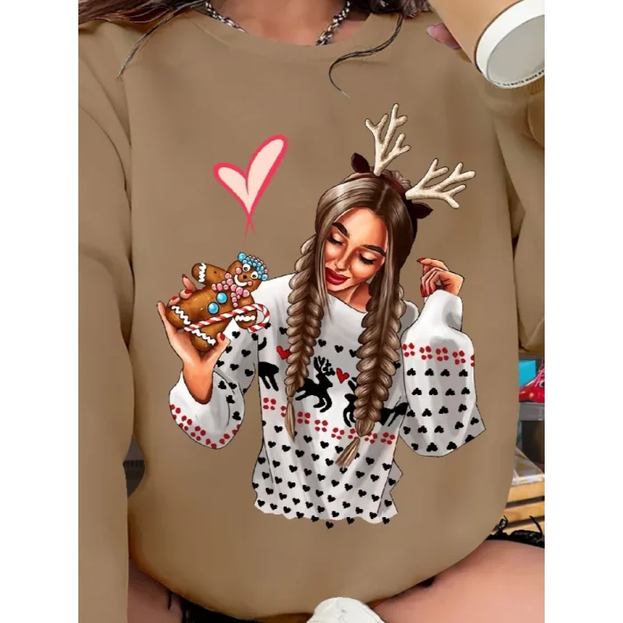 Kadın Uzun Kollu Bisiklet Yaka Viskon Iki Iplik Bluz