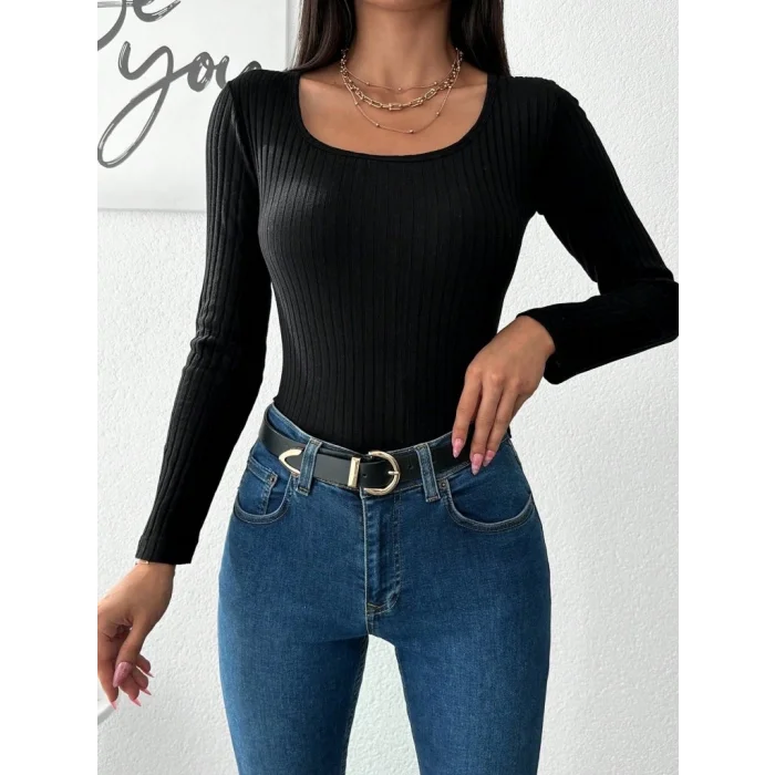 Kadın Uzun Kollu Kaşkorse Bluz