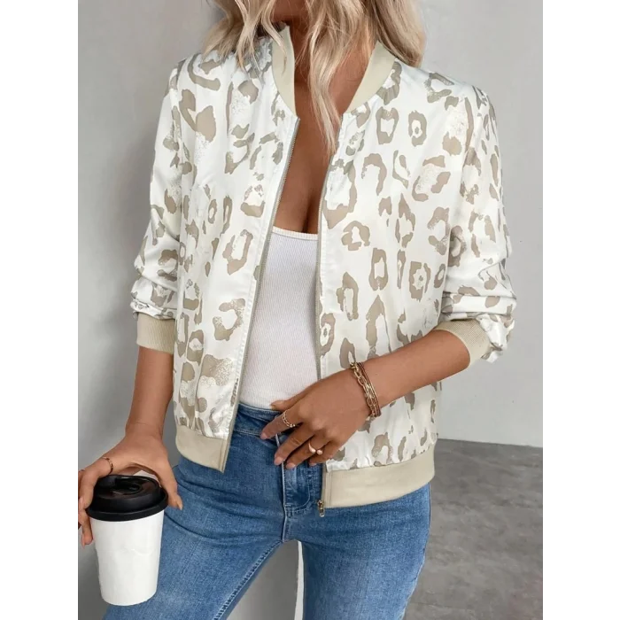 Kadın Uzun Kollu önden Fermuarlı Modal Ceket