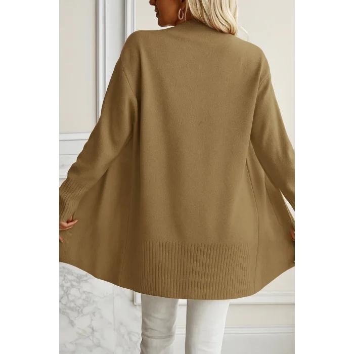 Kadın Uzun Kollu önü Açık Triko Hırka