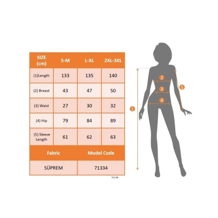 Kadın Uzun Kollu V Yakalı Desenli Süprem Elbise