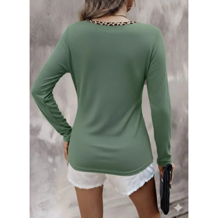 Kadın Uzun Kollu V Yakalı Kaşkorse Bluz