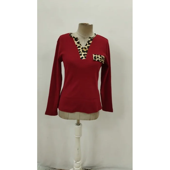 Kadın Uzun Kollu V Yakalı Kaşkorse Bluz