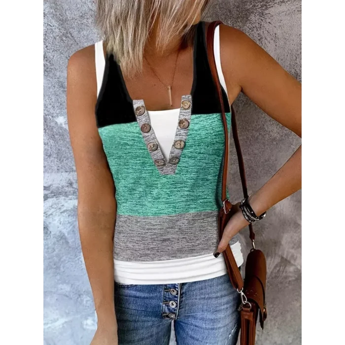 Kadın V Yakalı önden Düğmeli Viskon Bluz