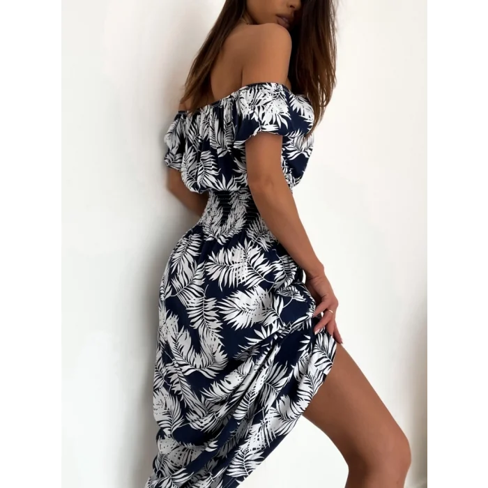 Kadın Yaprak Desenli Elbise