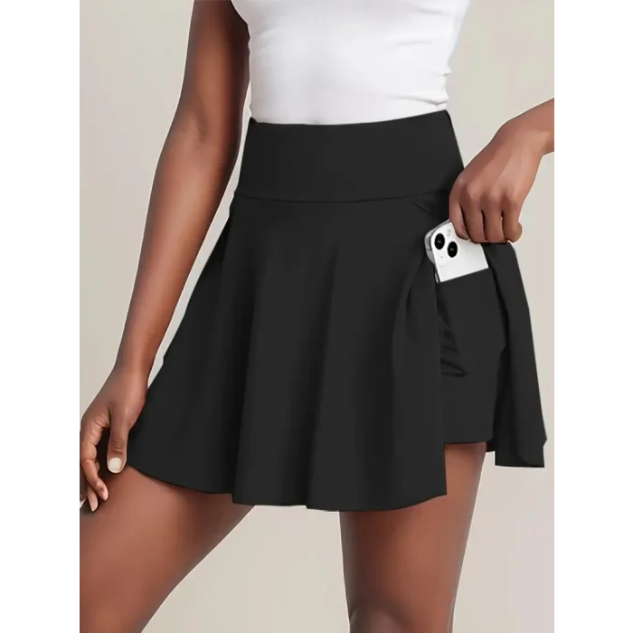 Kadın Yüksek Bel Cepli Sandy Short Etek