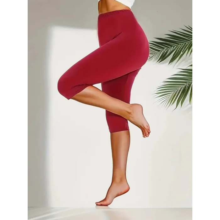 Kadın Yüksek Bel Dalgıç Midi Tayt