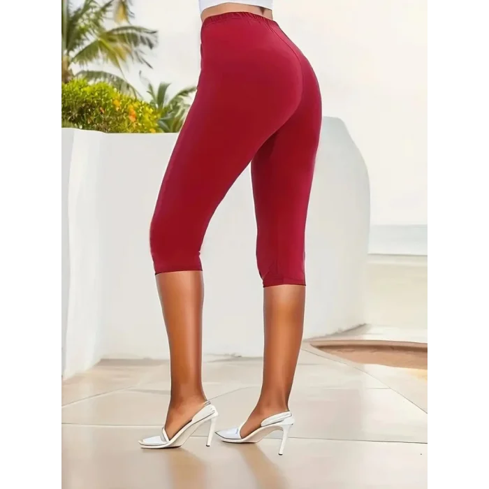 Kadın Yüksek Bel Dalgıç Midi Tayt