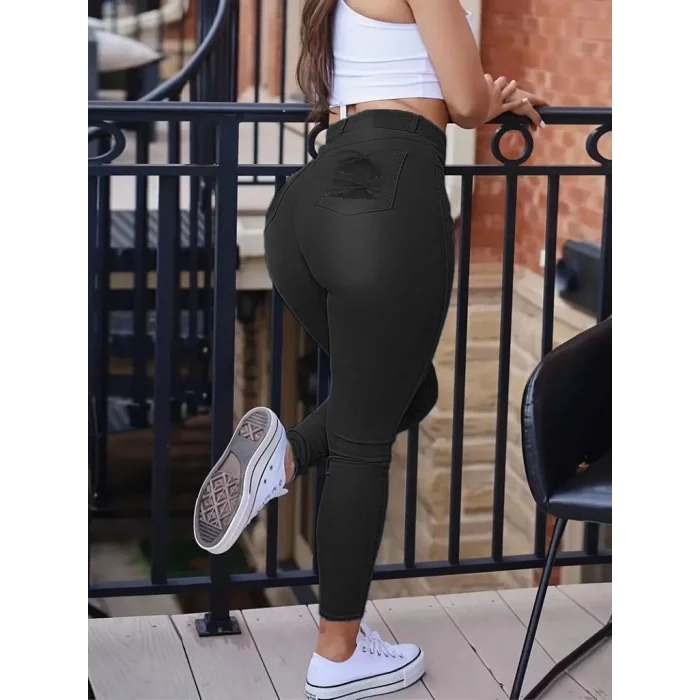 Kadın Yüksek Bel Dar Kesim Kot Pantolon