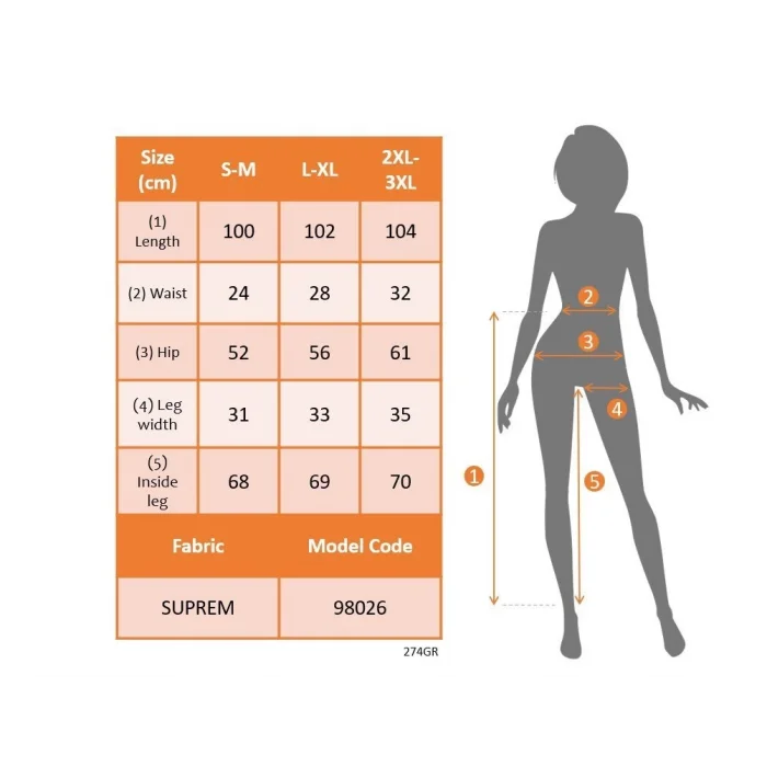 Kadın Yüksek Bel Desenli Lastikli Süprem Pantolon