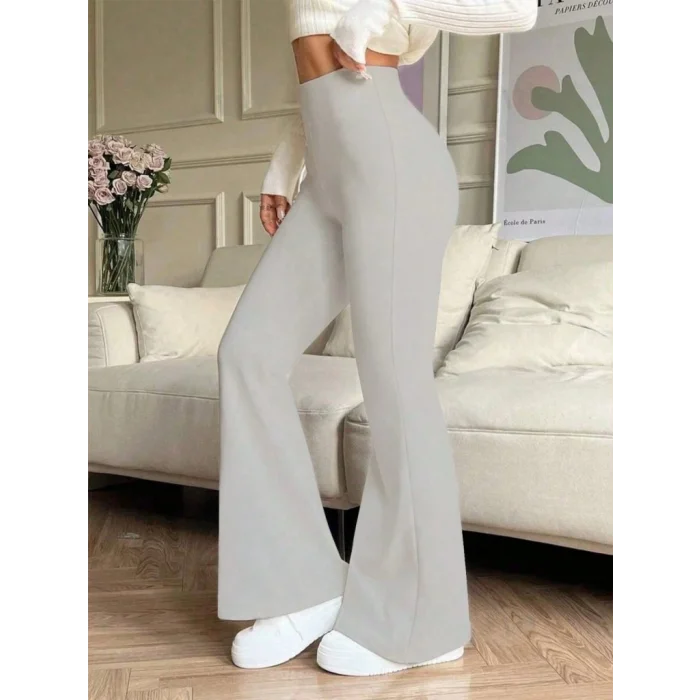 Kadın Yüksek Bel Ispanyol Paçalı Pantolon Tayt