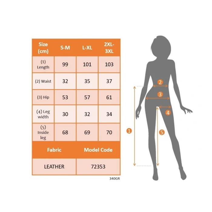Kadın Yüksek Bel Lastikli önü Düğmeli Deri Pantolon