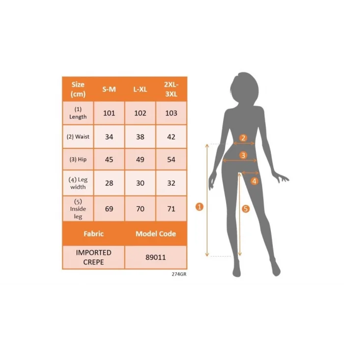 Kadın Yüksek Bel Nervurlu Ithal Krep Pantolon