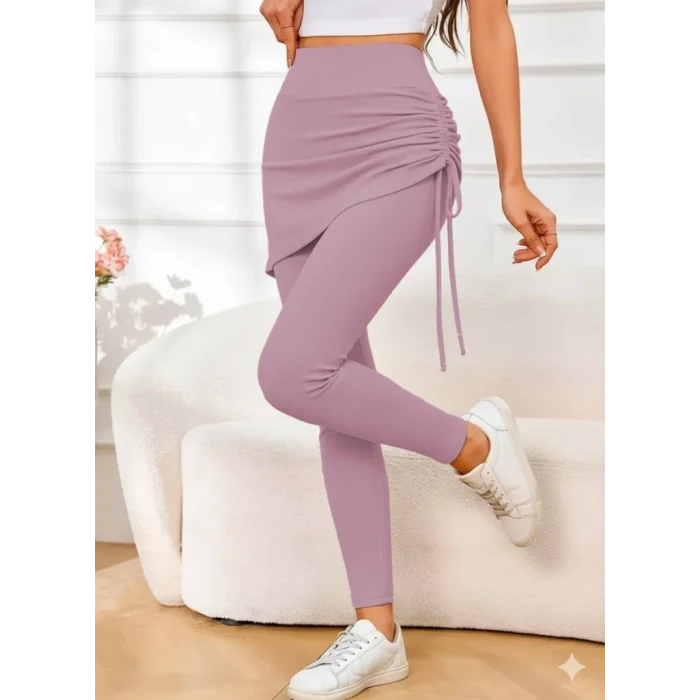 Kadın Yüksek Bel Yandan Büzgülü Alttan Uzun Kaşkorse Tayt Etek