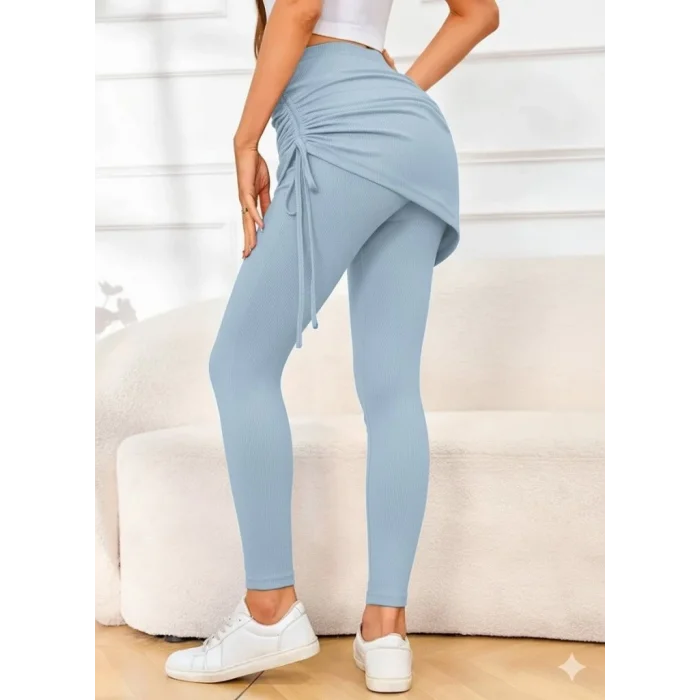 Kadın Yüksek Bel Yandan Büzgülü Alttan Uzun Kaşkorse Tayt Etek