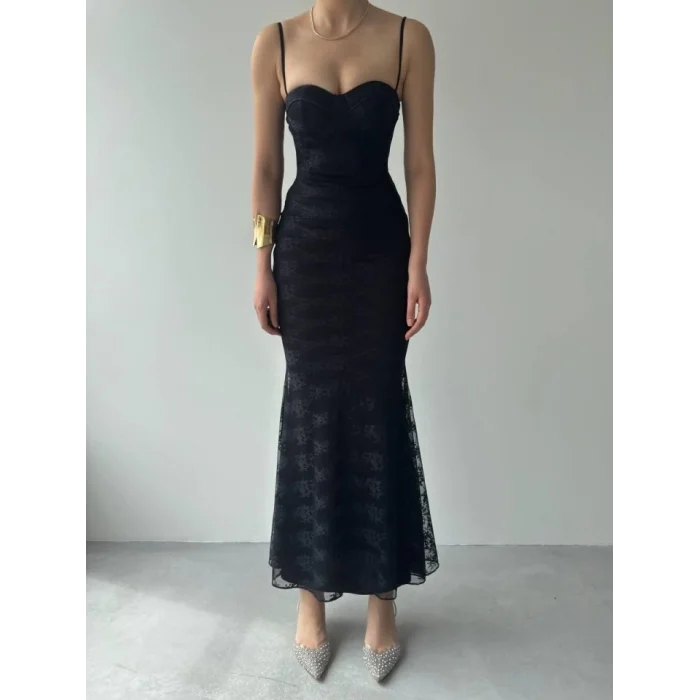 Kalıse İp Askılı Elbise