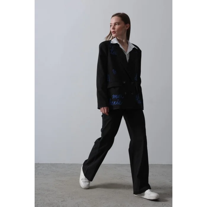 Kalpli Ceket Takım - Siyah