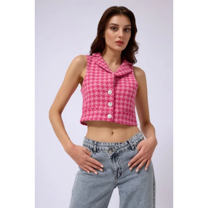 Kazayağı Crop Yelek