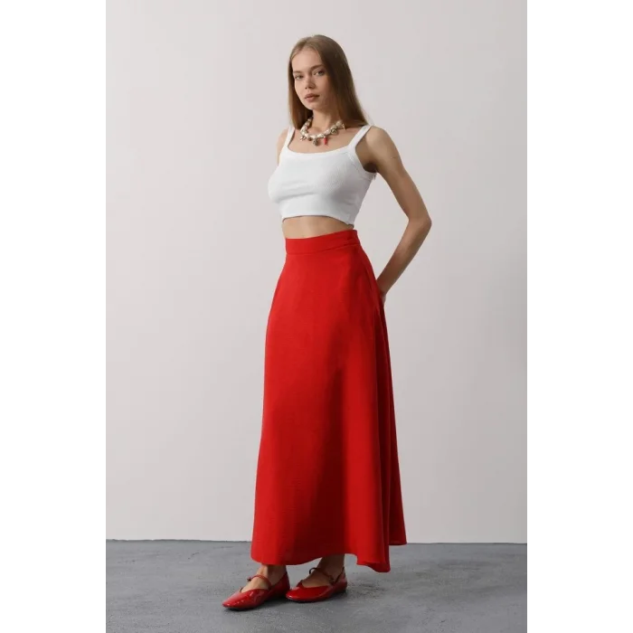 Keten Etek - Kırmızı