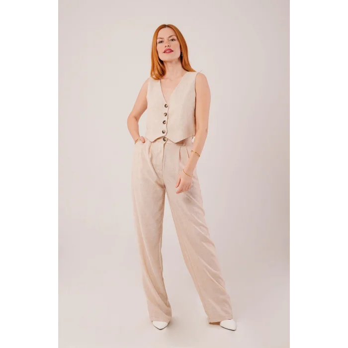 Kırçıllı Desen Bej Takım