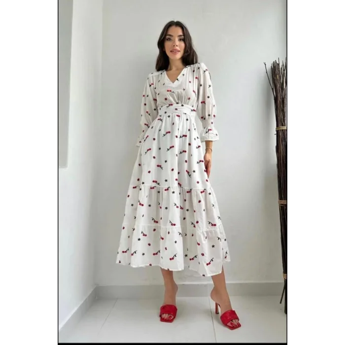 Kırmızı Gipeli Vual Elbise