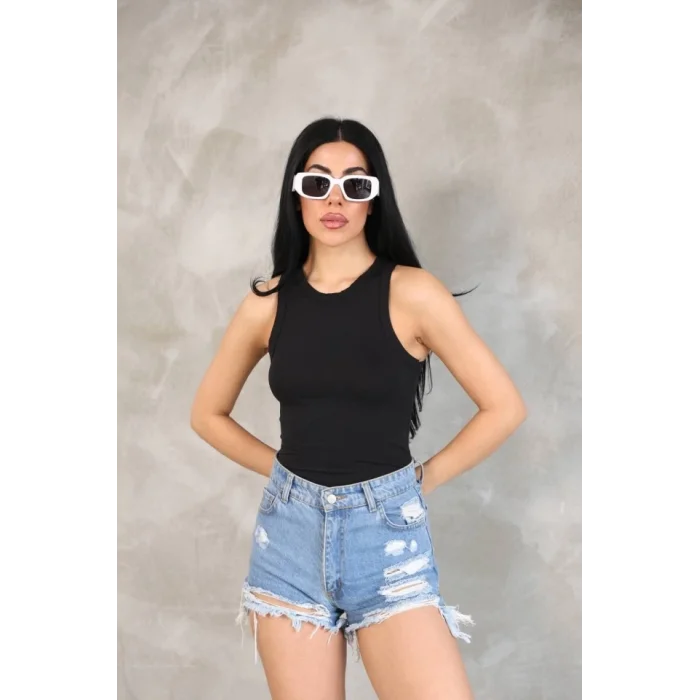 Kolsuz Badi Bluz - Siyah