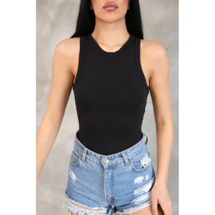 Kolsuz Badi Bluz - Siyah