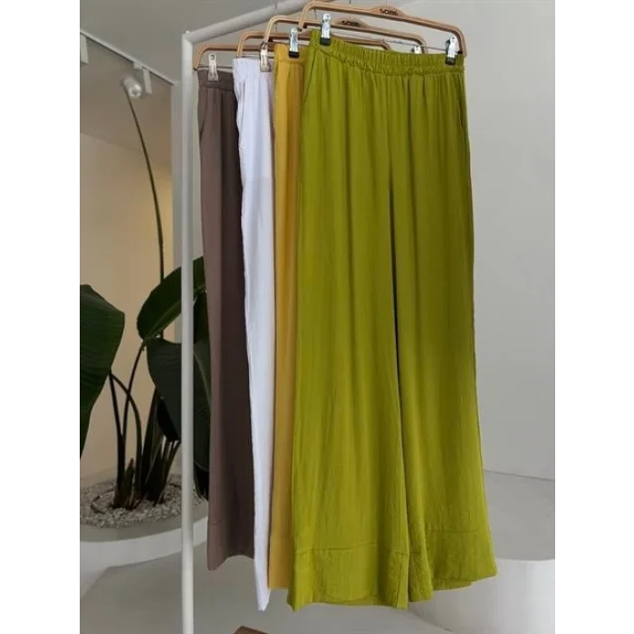 Kruvaze Model Klasik Pantolonlu Çupra Keten Takım 10191