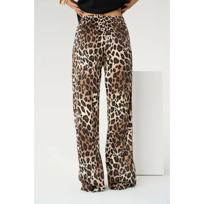 Lastikli Pantolon - Leopar