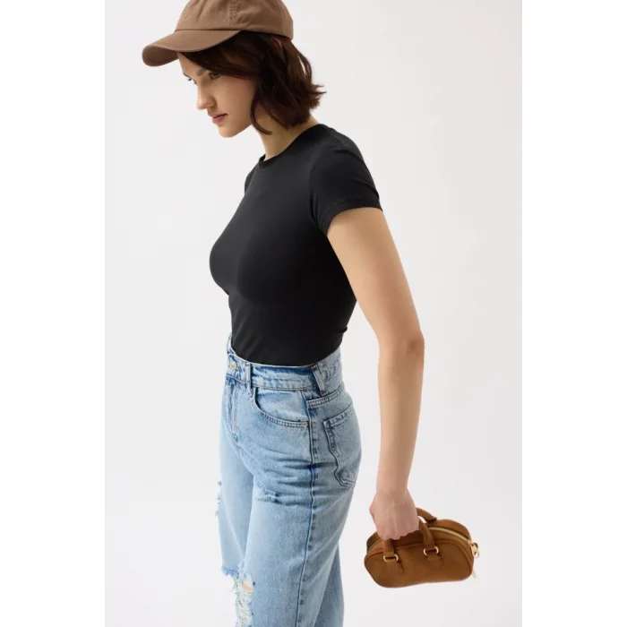 Likralı Basic T-Shirt