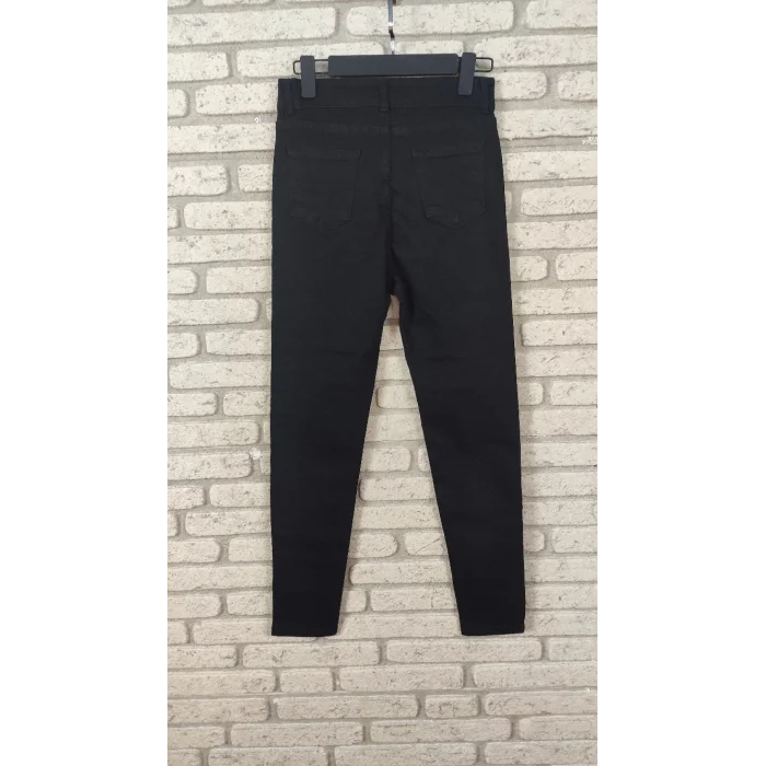 Likralı Yüksek Bel Efsane Kot Pantolon Antrasit Renk 92cm