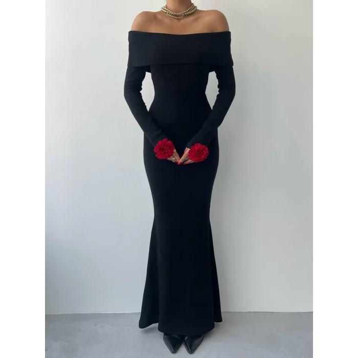 Livora Gül Detay Elbise