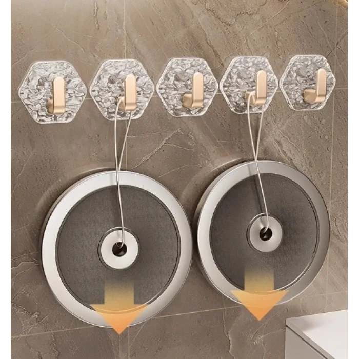 Lüks 5’li Duvar Askısı Banyo Mutfak İçin Havlu  Askılık