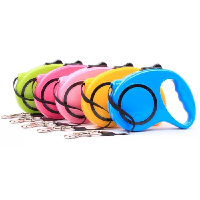 Makaralı Otomatik Köpek Tasması 5 Metre (4 Renk)