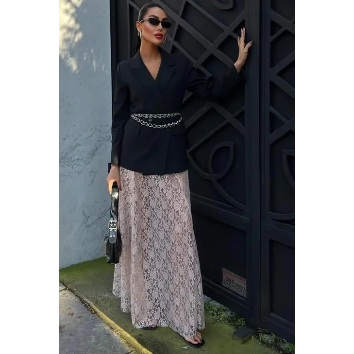 Maxi Dantel Etek 4047