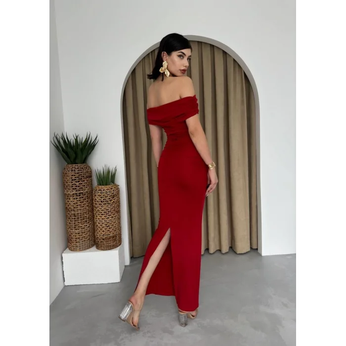 Milan Madonna Yaka Kalem Elbise