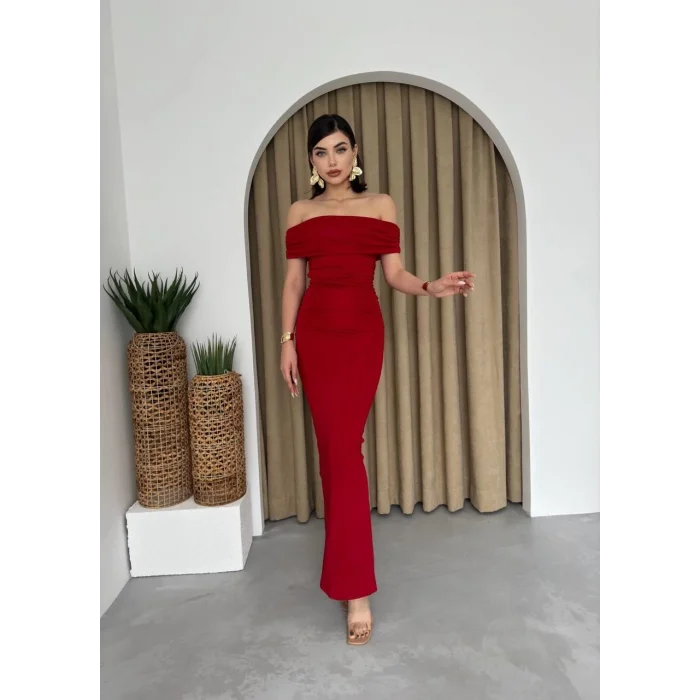 Milan Madonna Yaka Kalem Elbise